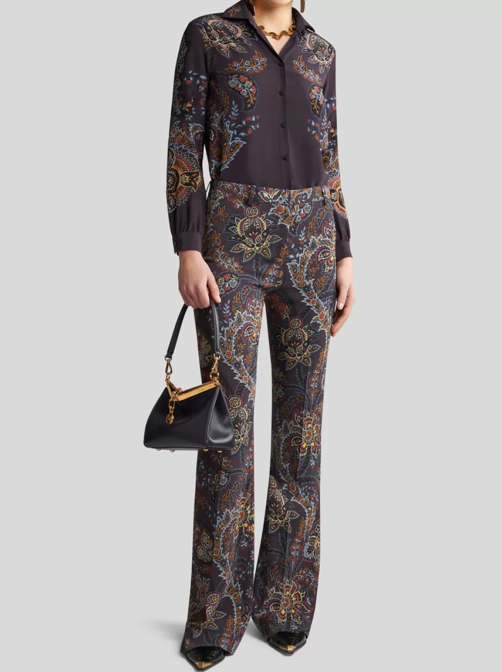 Donna ETRO Pantaloni>PANTALONI IN CADY STAMPATO