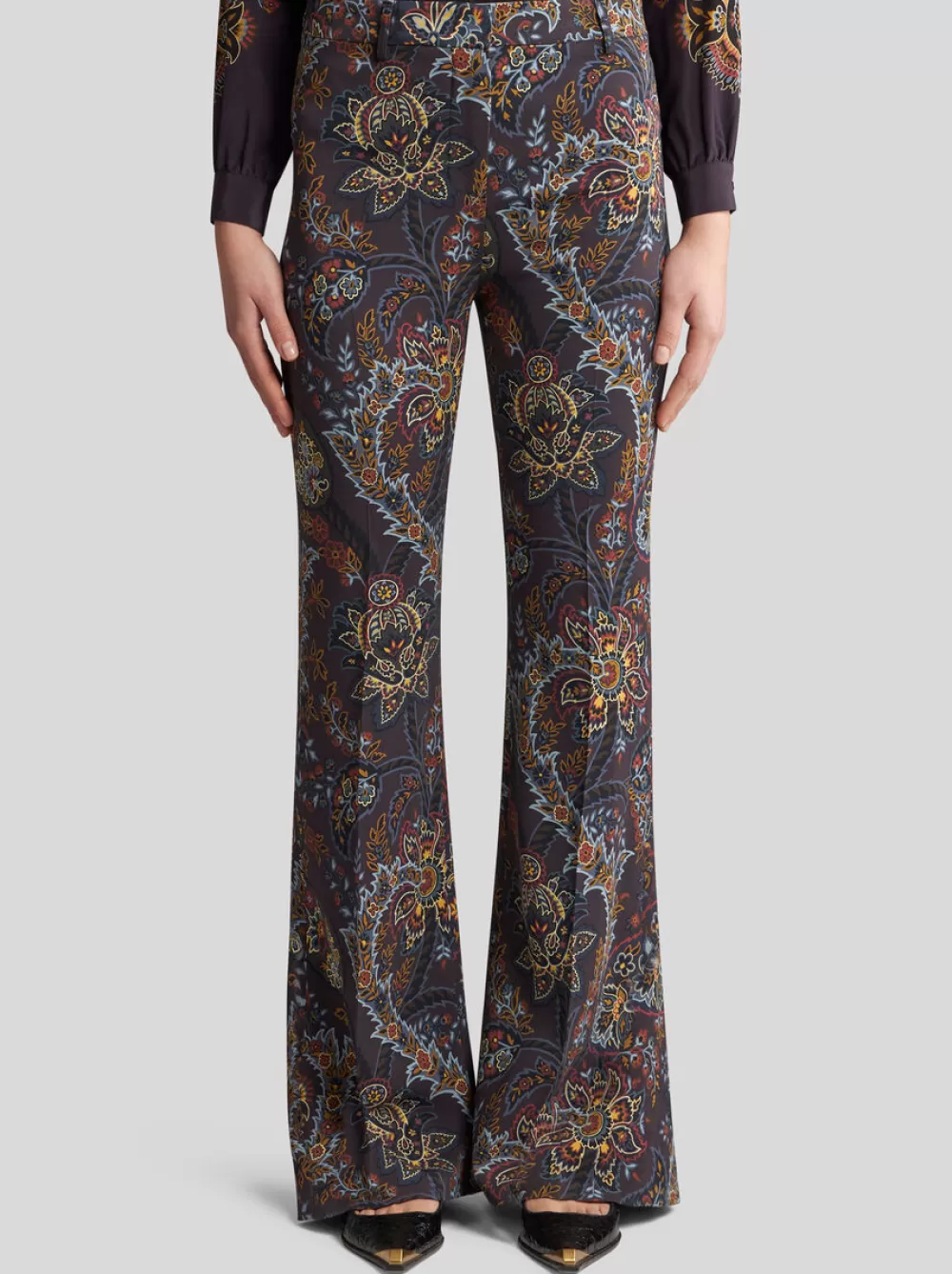 Donna ETRO Pantaloni>PANTALONI IN CADY STAMPATO