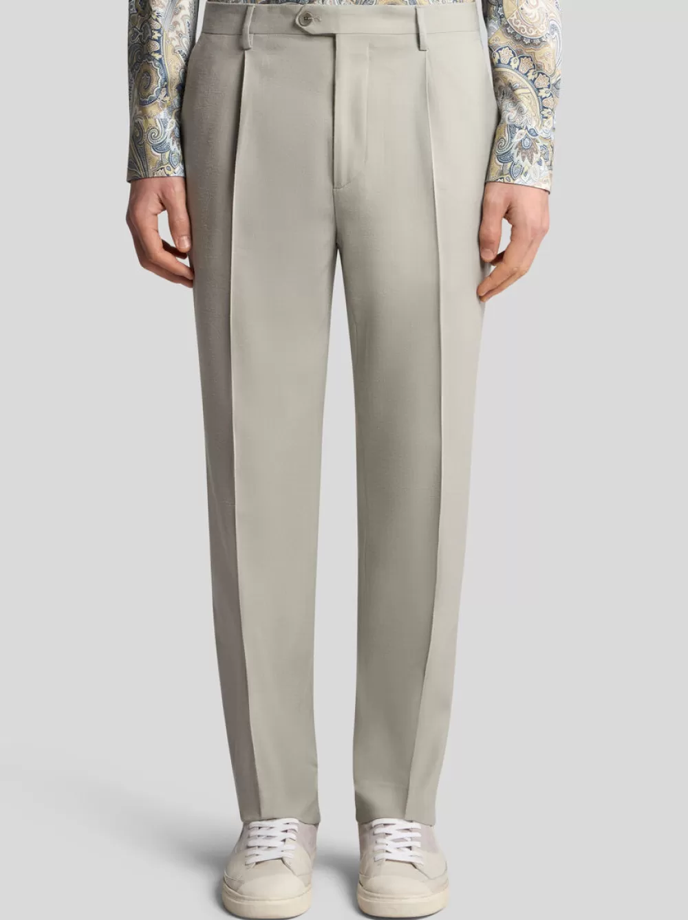 Uomo ETRO Pantaloni>PANTALONI IN LANA CON PINCES