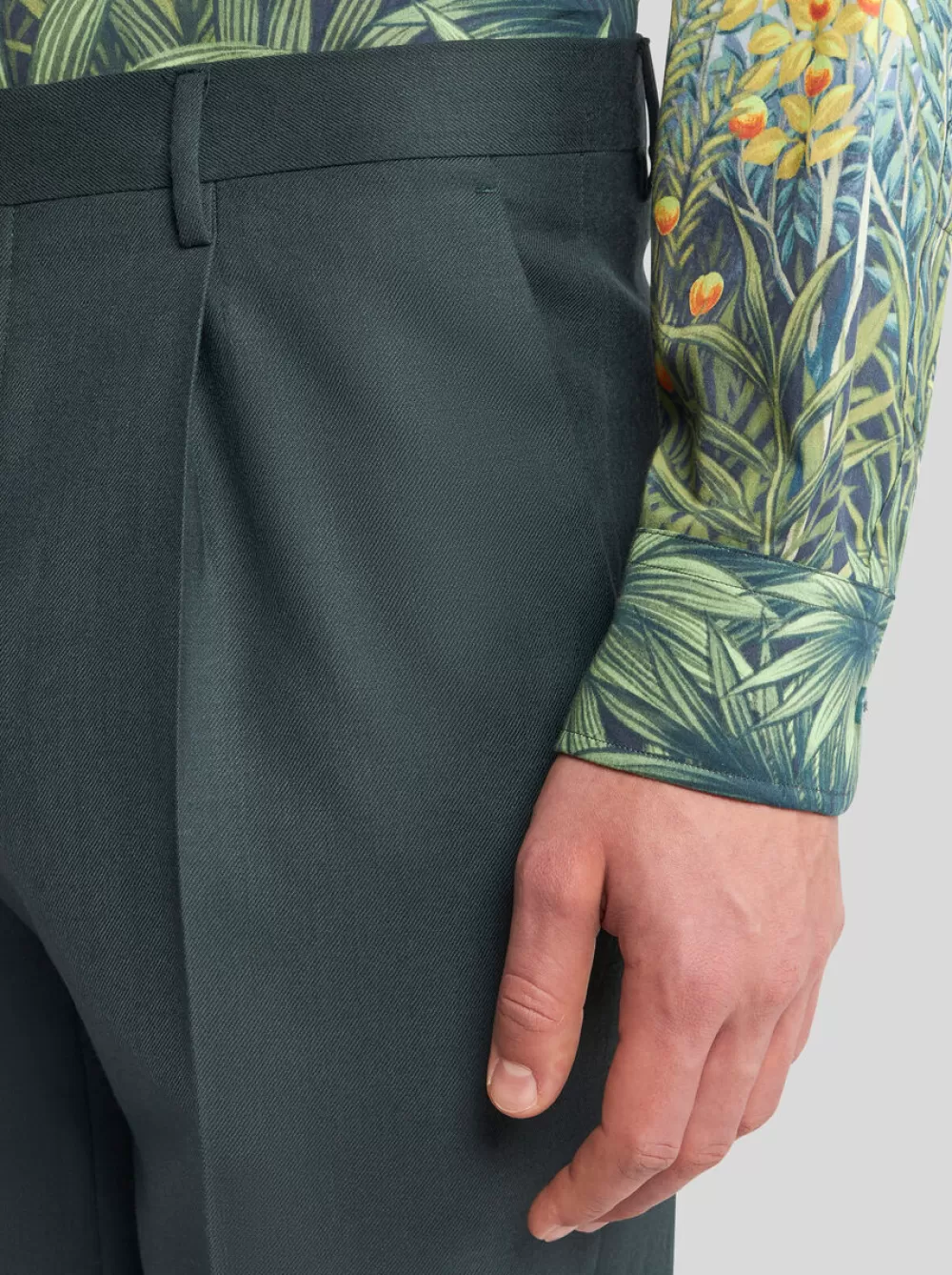 Uomo ETRO Pantaloni>PANTALONI IN LANA CON PINCES