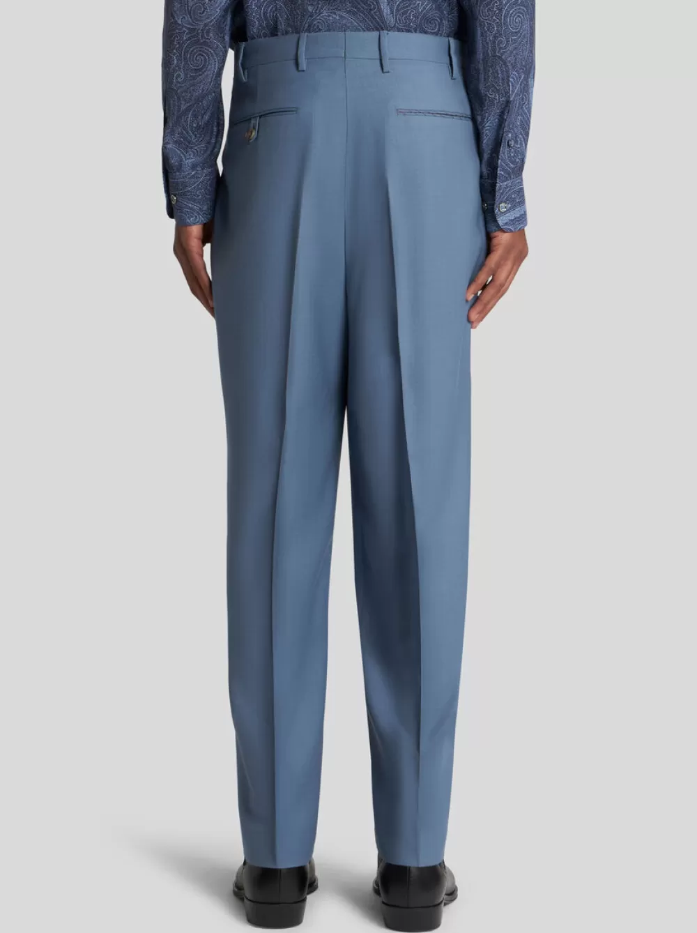 Uomo ETRO Pantaloni>PANTALONI IN LANA CON PINCES