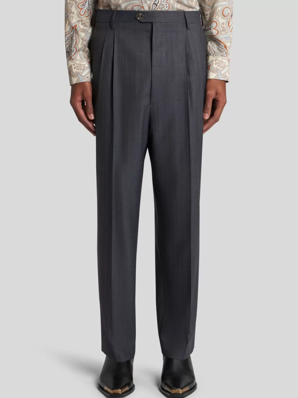 Uomo ETRO Pantaloni>PANTALONI IN LANA JACQUARD