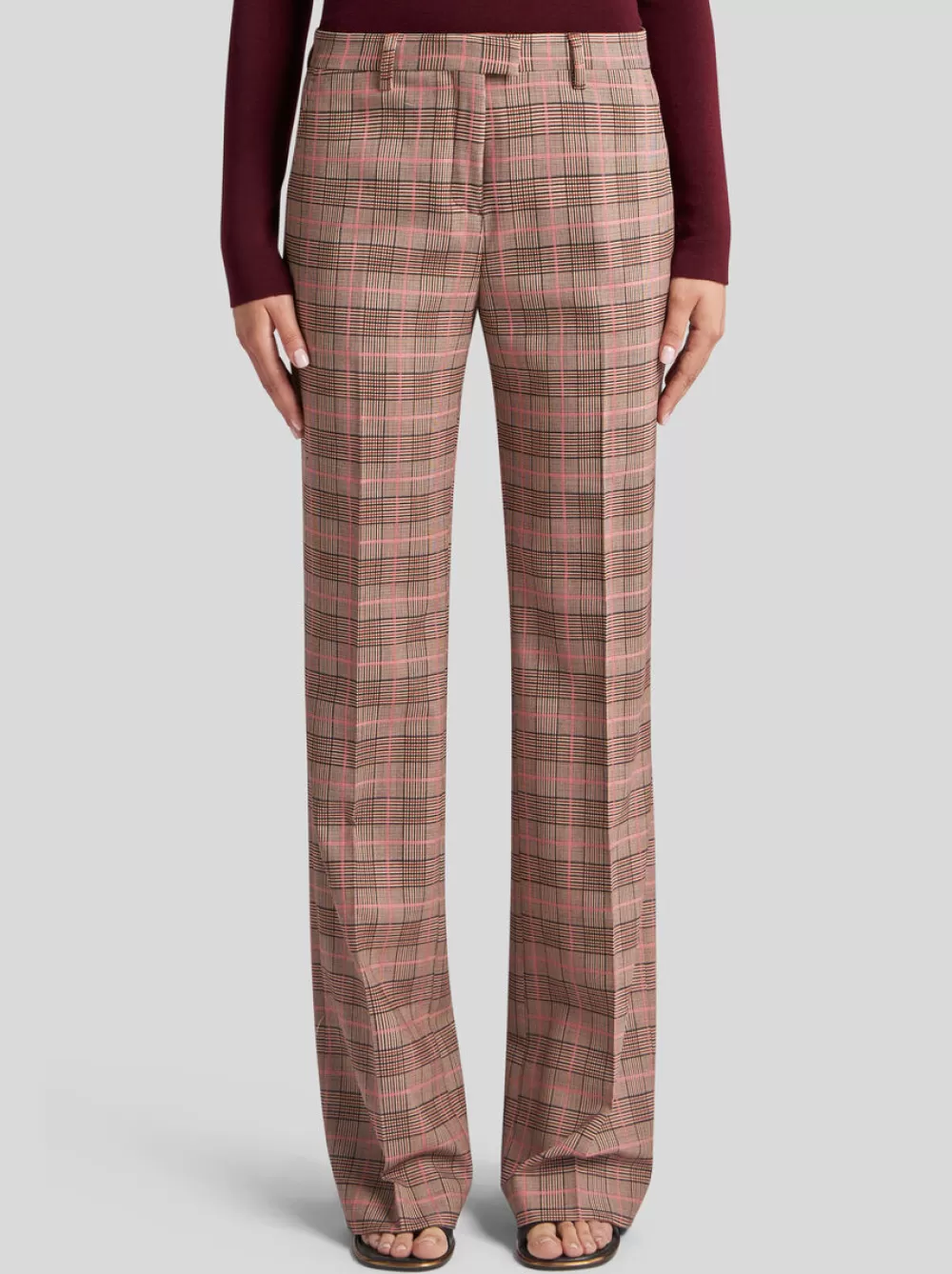 Donna ETRO Pantaloni>PANTALONI IN LANA JACQUARD