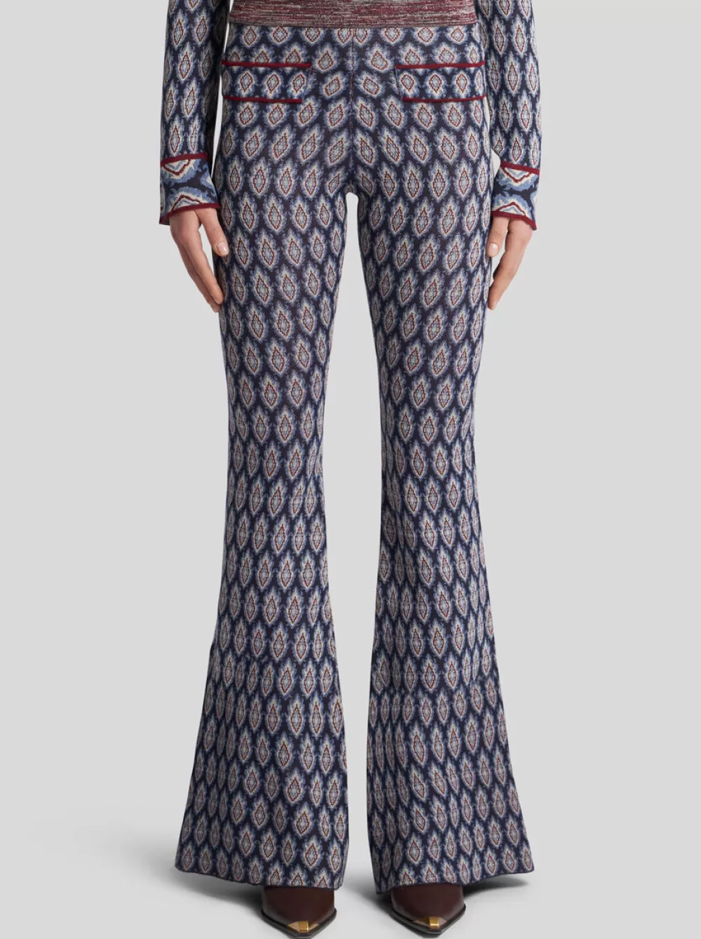 Donna ETRO Pantaloni | Maglieria>PANTALONI IN MAGLIA JACQUARD