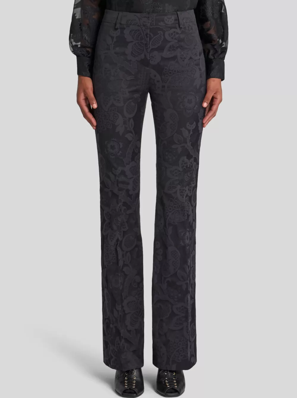 Donna ETRO Pantaloni>PANTALONI JACQUARD TON SUR TON