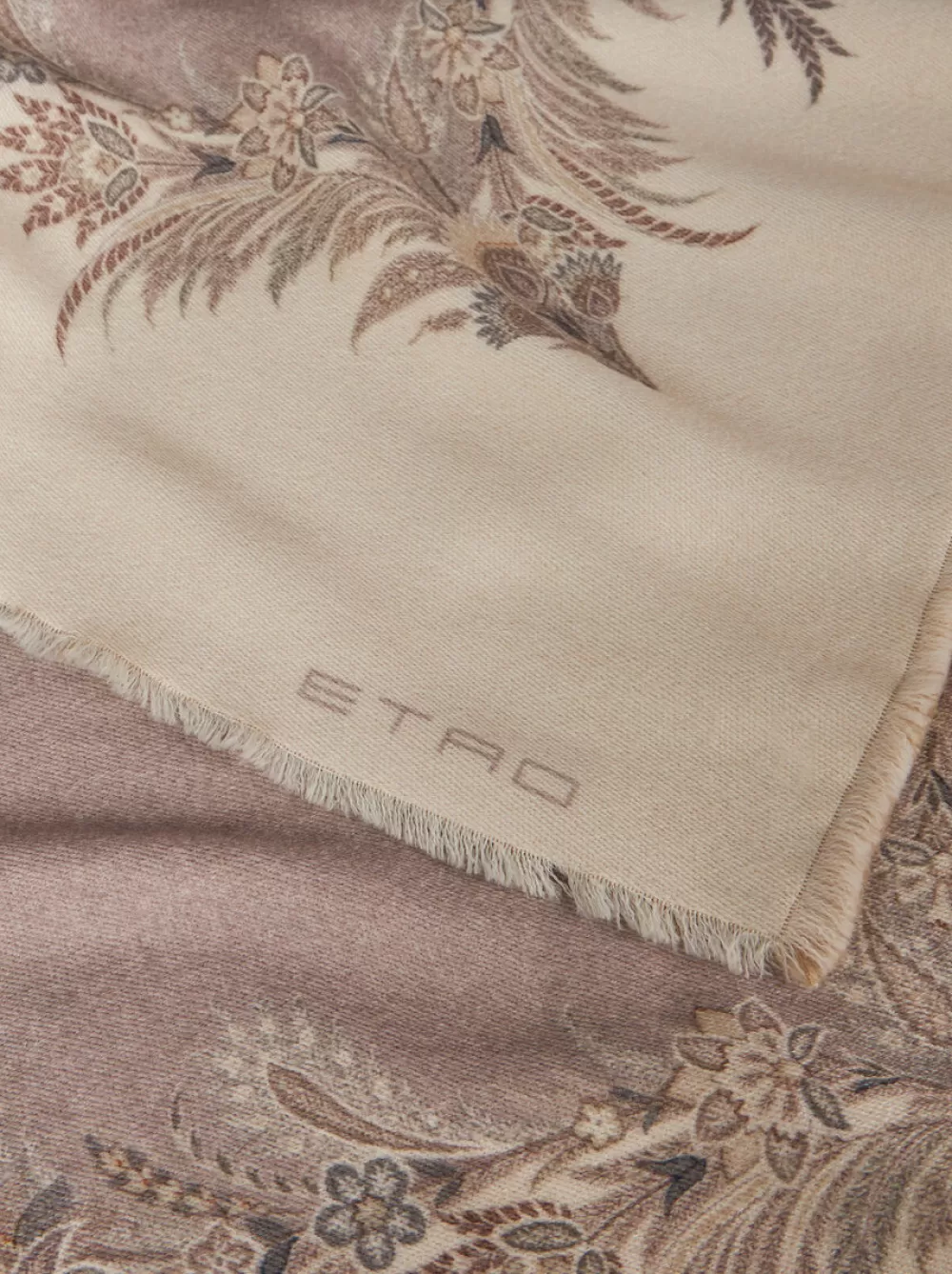 ETRO Plaid | Etro Casa>PLAID IN LANA CON CORNICE FLORELA