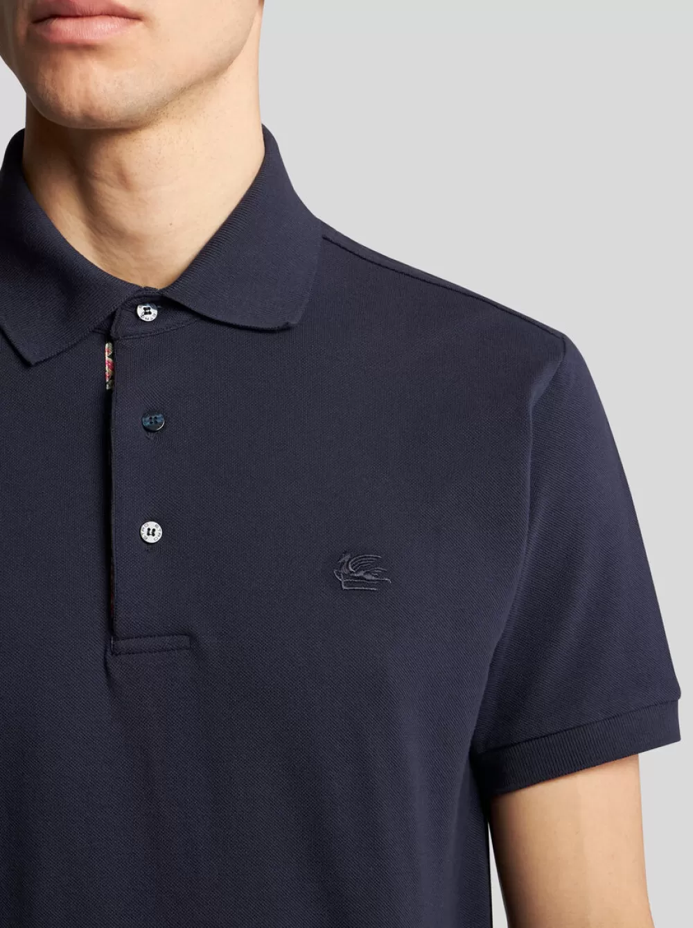 Uomo ETRO Polo>POLO CON PEGASO RICAMATO