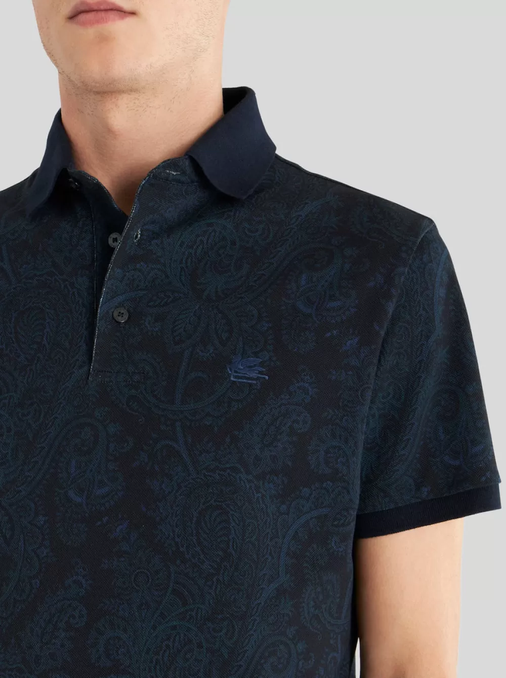 Uomo ETRO Polo>POLO IN COTONE PAISLEY