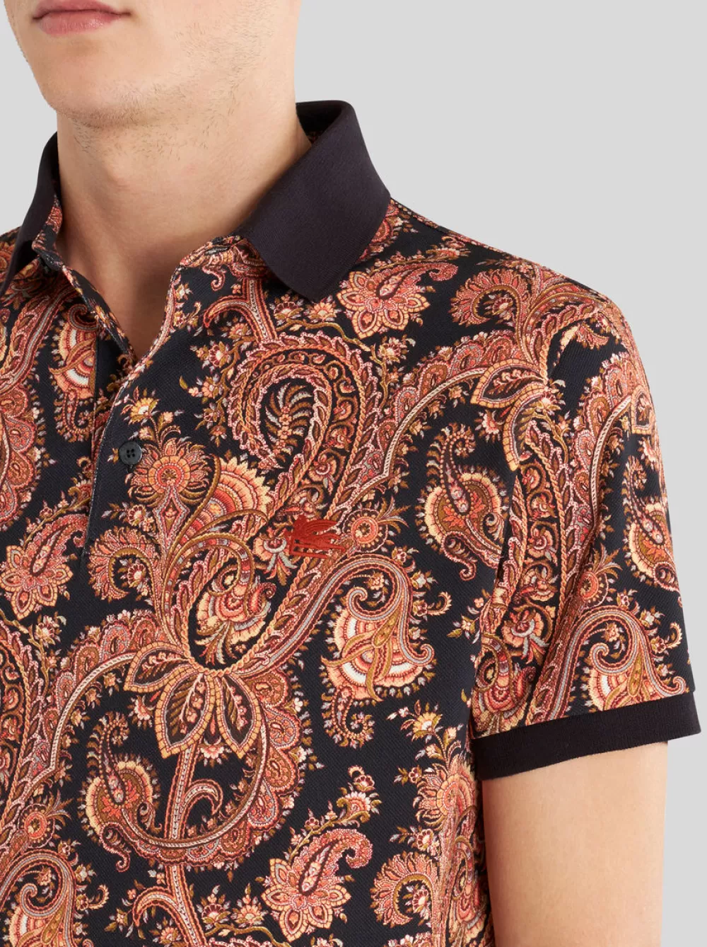 Uomo ETRO Polo>POLO IN COTONE PAISLEY