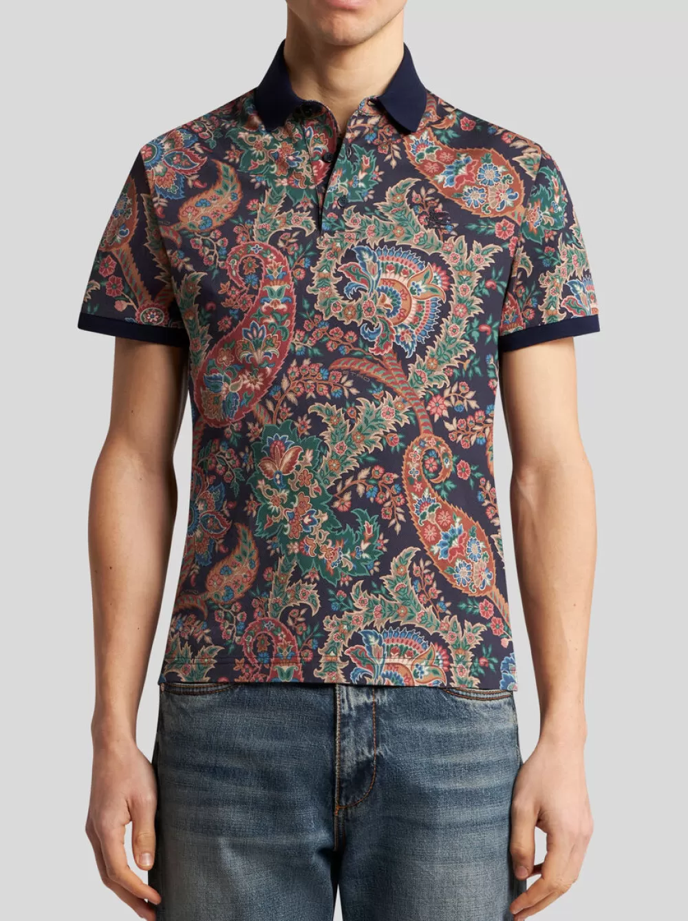 Uomo ETRO Polo>POLO PAISLEY FLOREALE