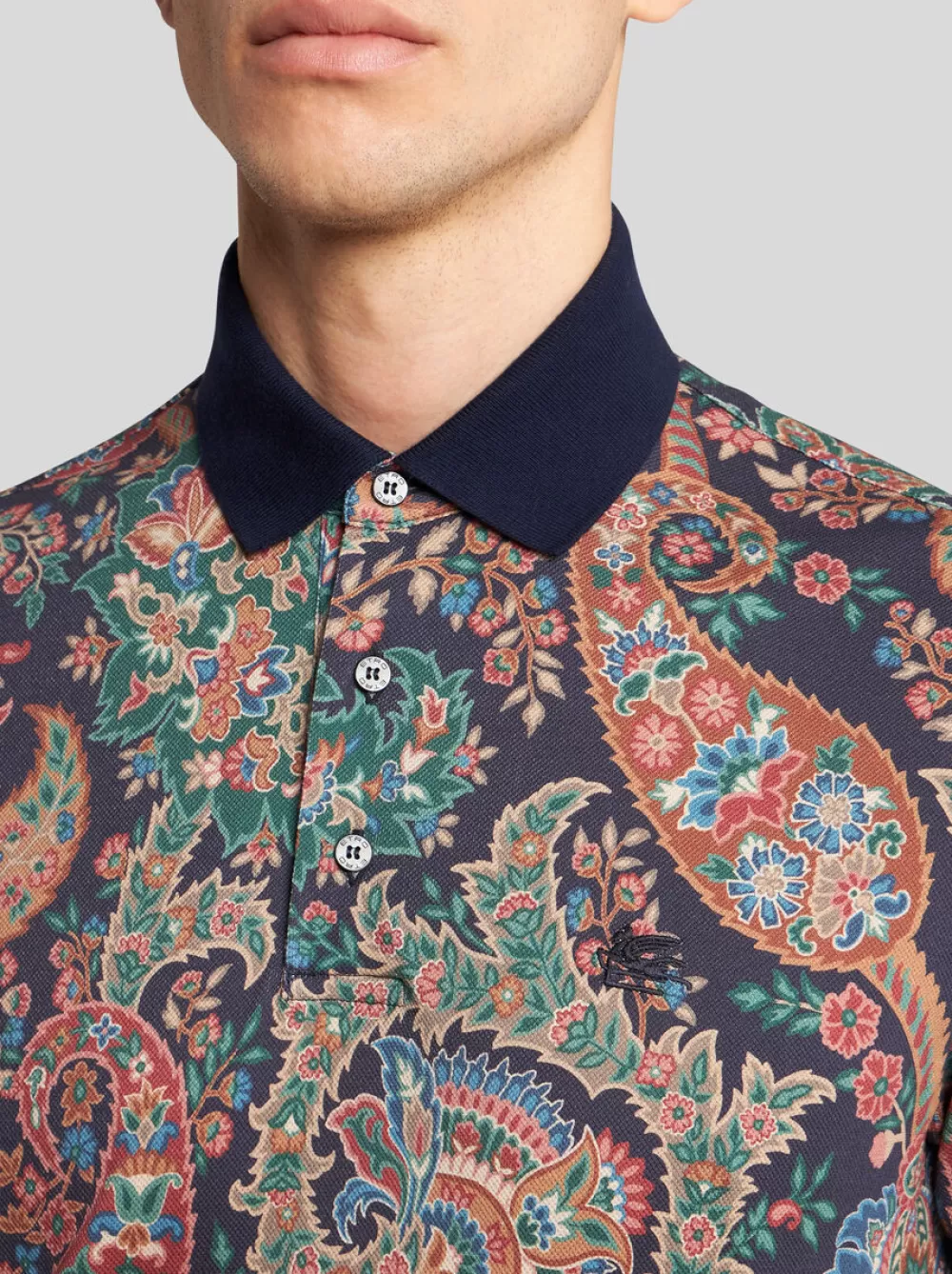 Uomo ETRO Polo>POLO PAISLEY FLOREALE