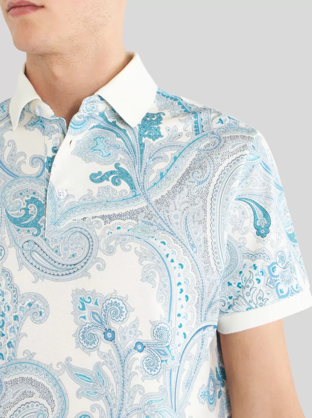 Uomo ETRO Polo>POLO PAISLEY ORNAMENTALE