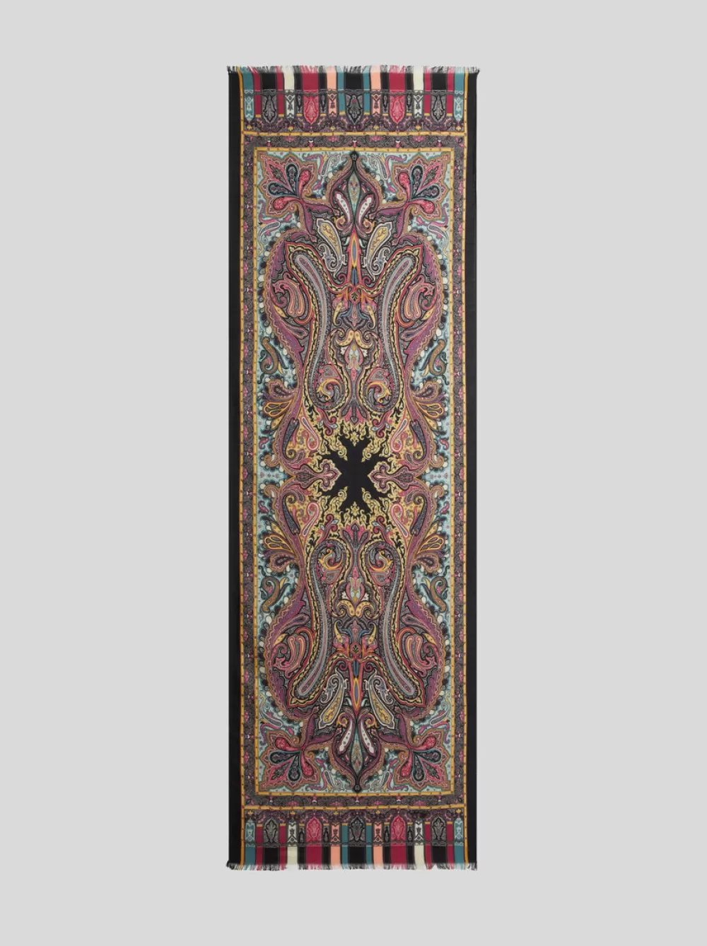 Donna ETRO Sciarpe E Foulard>SCIARPA IN CASHMERE E SETA PAISLEY MULTICOLORE