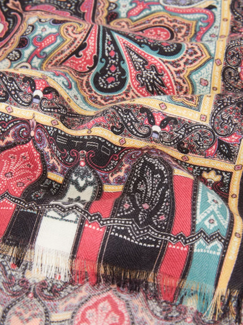Donna ETRO Sciarpe E Foulard>SCIARPA IN CASHMERE E SETA PAISLEY MULTICOLORE