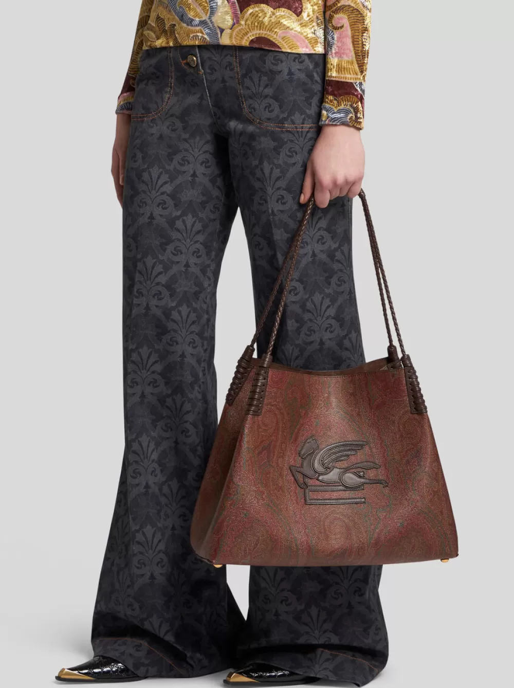 Donna ETRO Etro Arnica | Etro Arnica>SHOPPING BAG LIBRA MEDIA PAISLEY