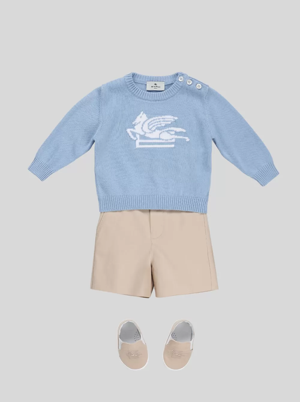 Bambino ETRO Neonato 1-9 Mesi>SLIP-ON CON PEGASO RICAMATO PER NEONATI