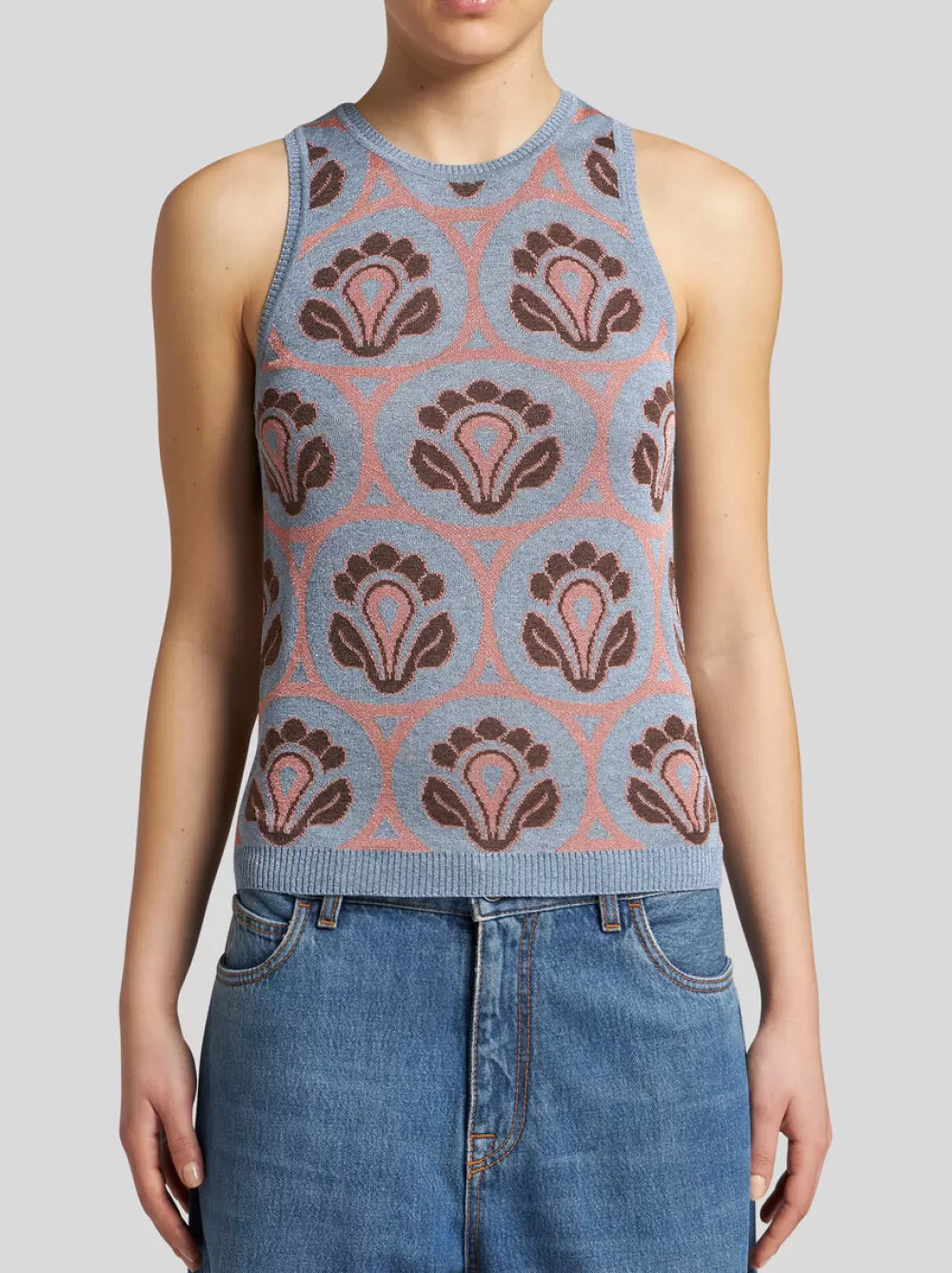 Donna ETRO Top>TOP IN MAGLIA JACQUARD