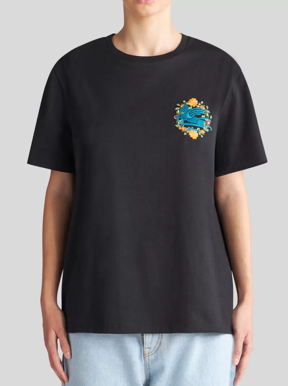 Donna ETRO Felpe E T-Shirt>T-SHIRT CON RICAMO