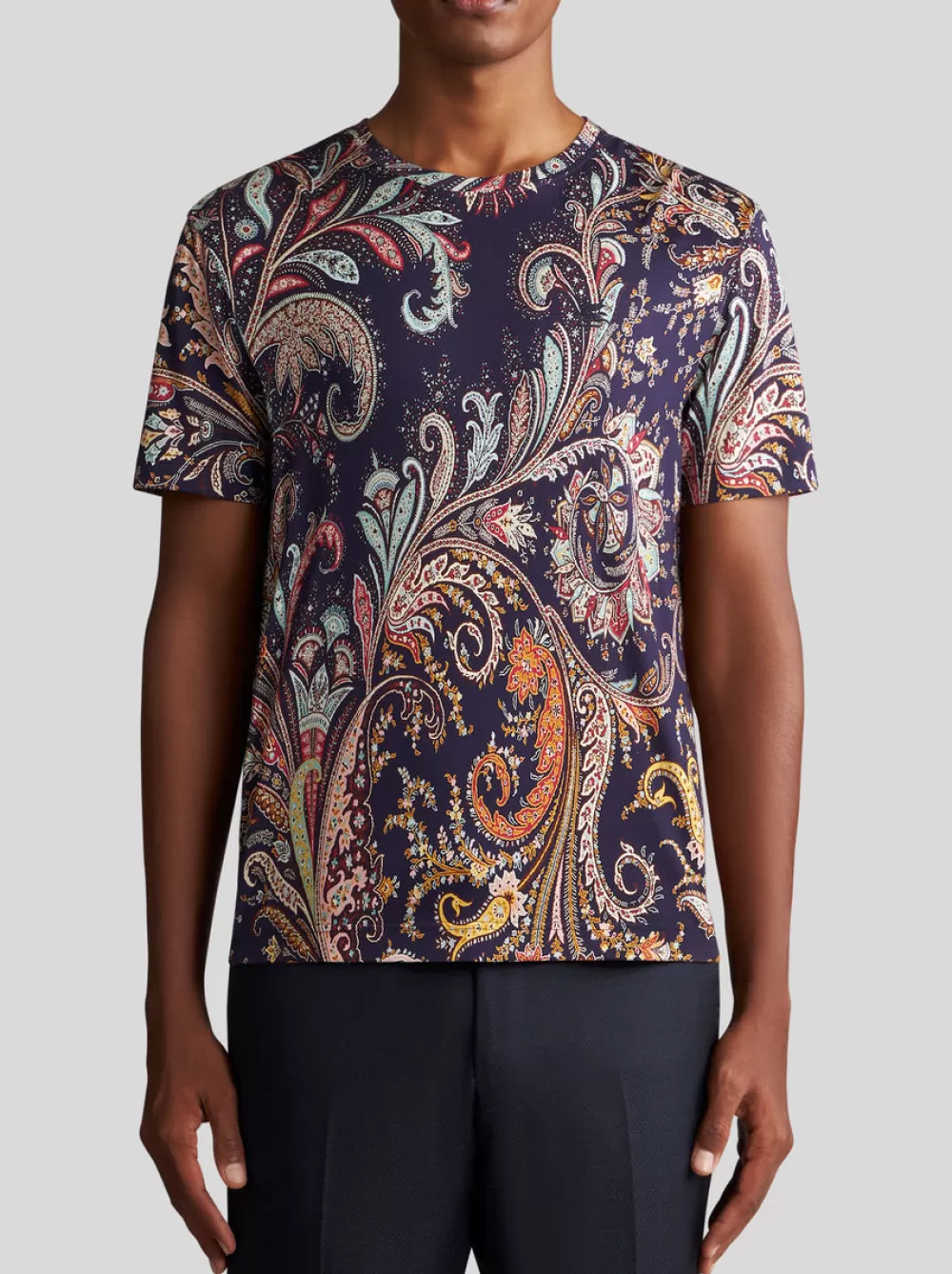 Uomo ETRO T-Shirt E Felpe>T-SHIRT CON STAMPA PAISLEY E LOGO