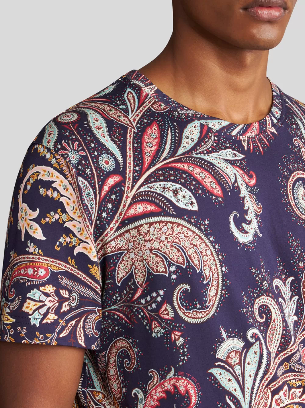 Uomo ETRO T-Shirt E Felpe>T-SHIRT CON STAMPA PAISLEY E LOGO