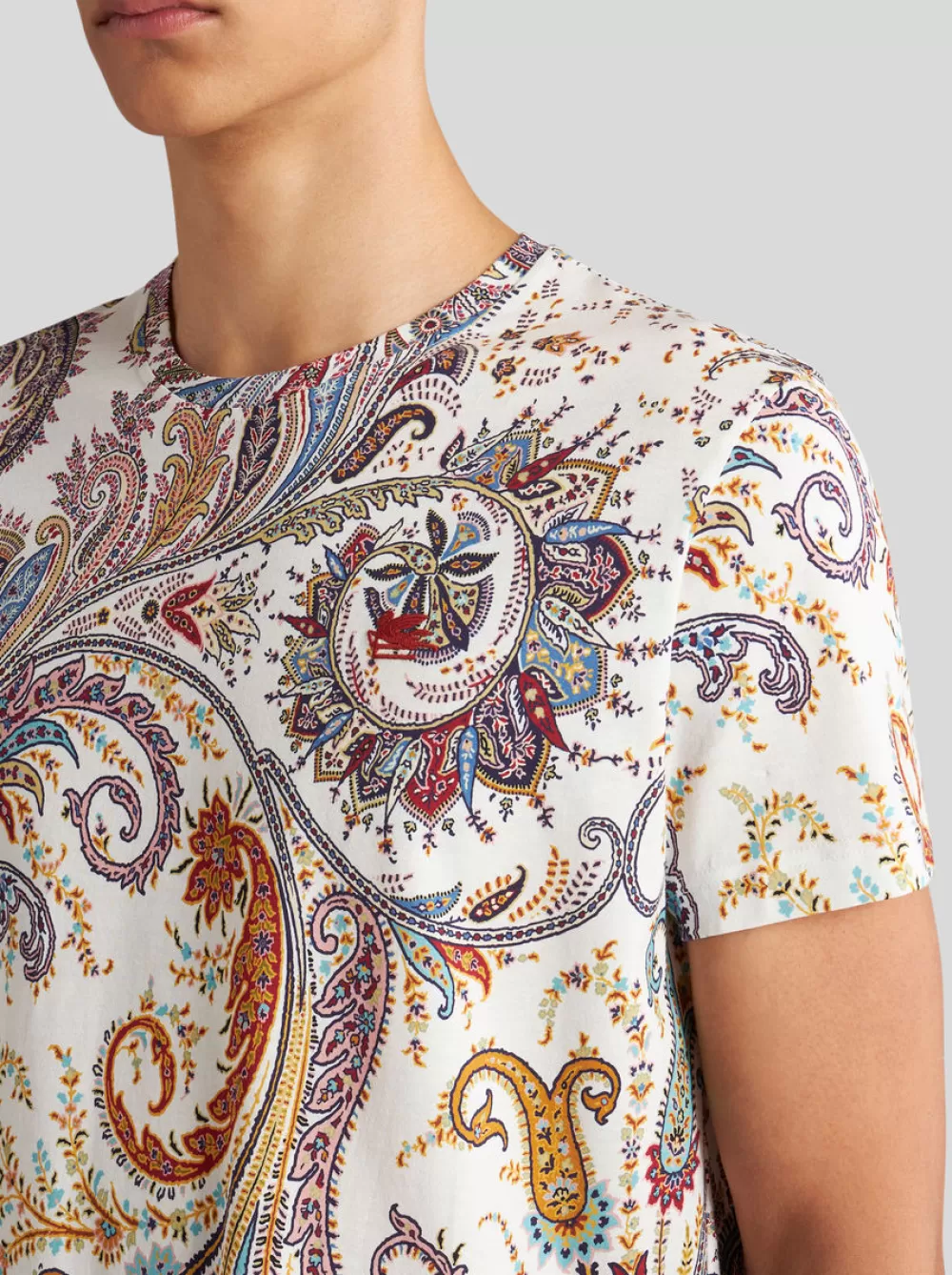 Uomo ETRO T-Shirt E Felpe>T-SHIRT CON STAMPA PAISLEY E LOGO