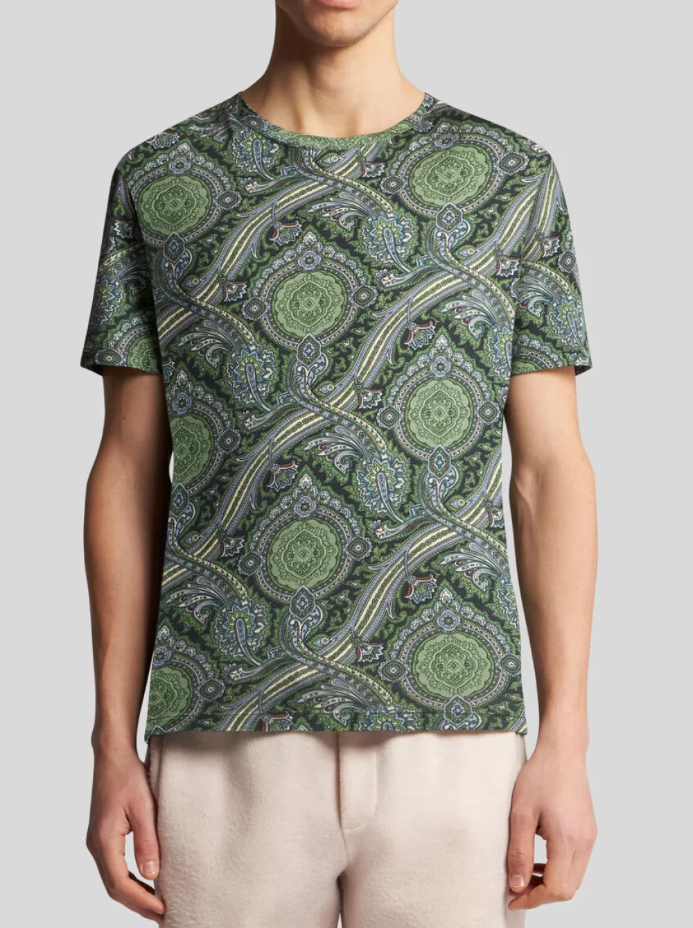 Uomo ETRO T-Shirt E Felpe>T-SHIRT IN COTONE STAMPATO