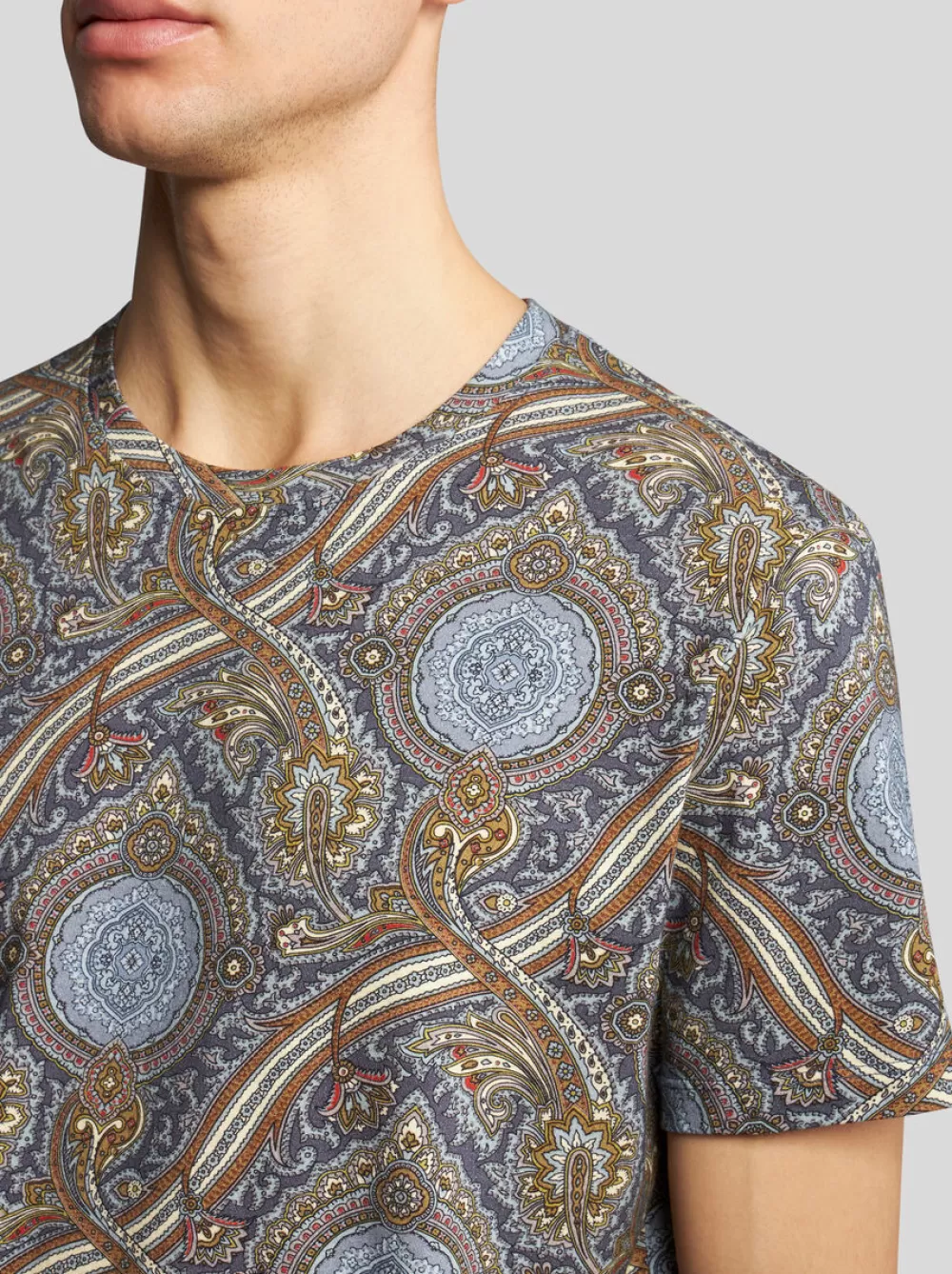 Uomo ETRO T-Shirt E Felpe>T-SHIRT IN COTONE STAMPATO